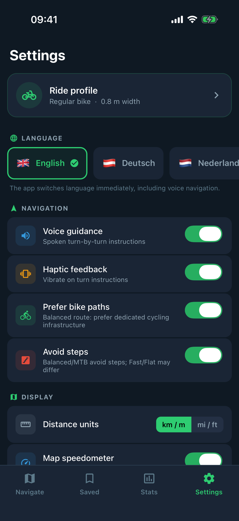 PedalPilot Settings