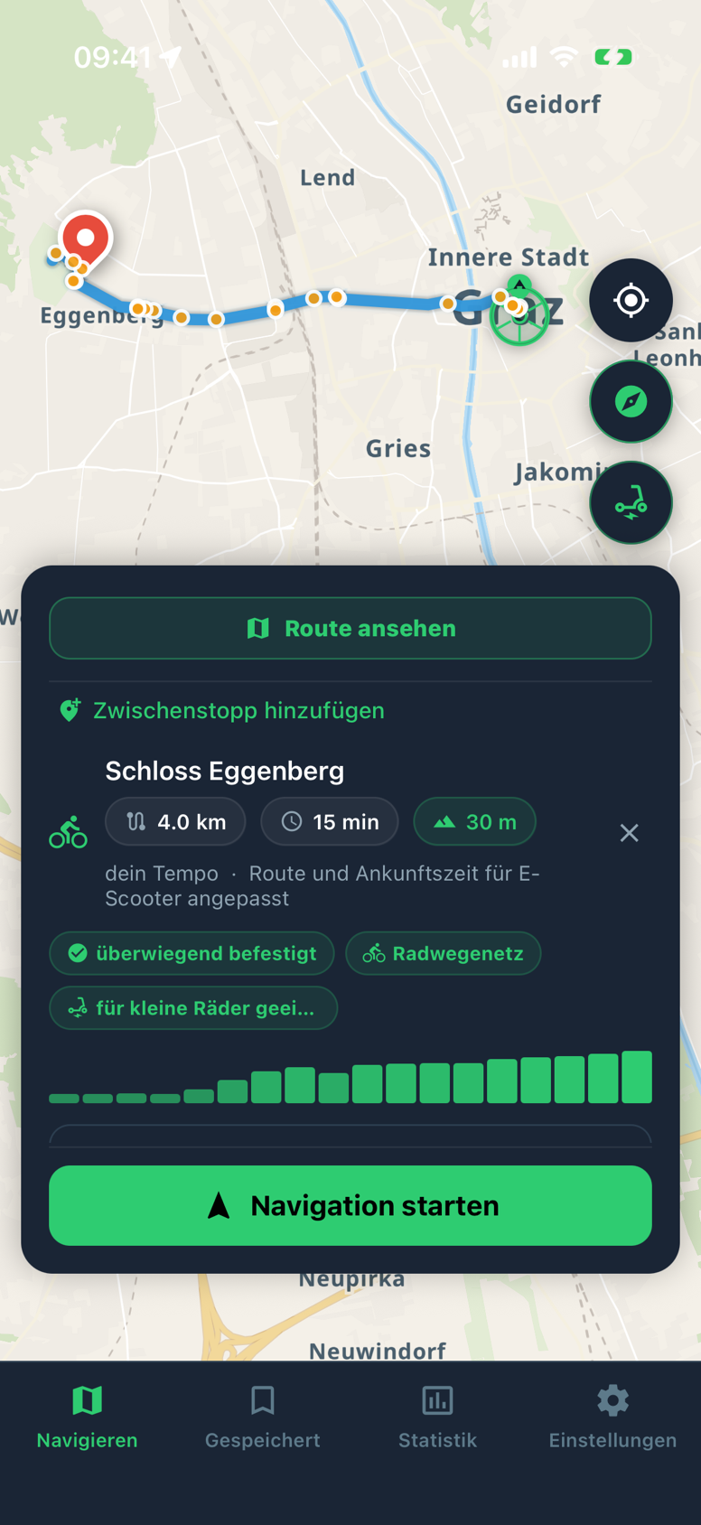 PedalPilot Routenvorschau