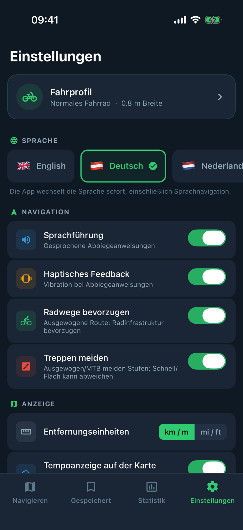 PedalPilot Einstellungen